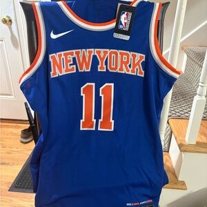 Nike New York Blue and Orange Basketball Jersey